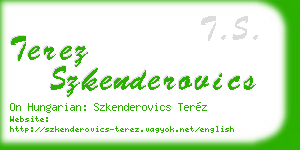 terez szkenderovics business card